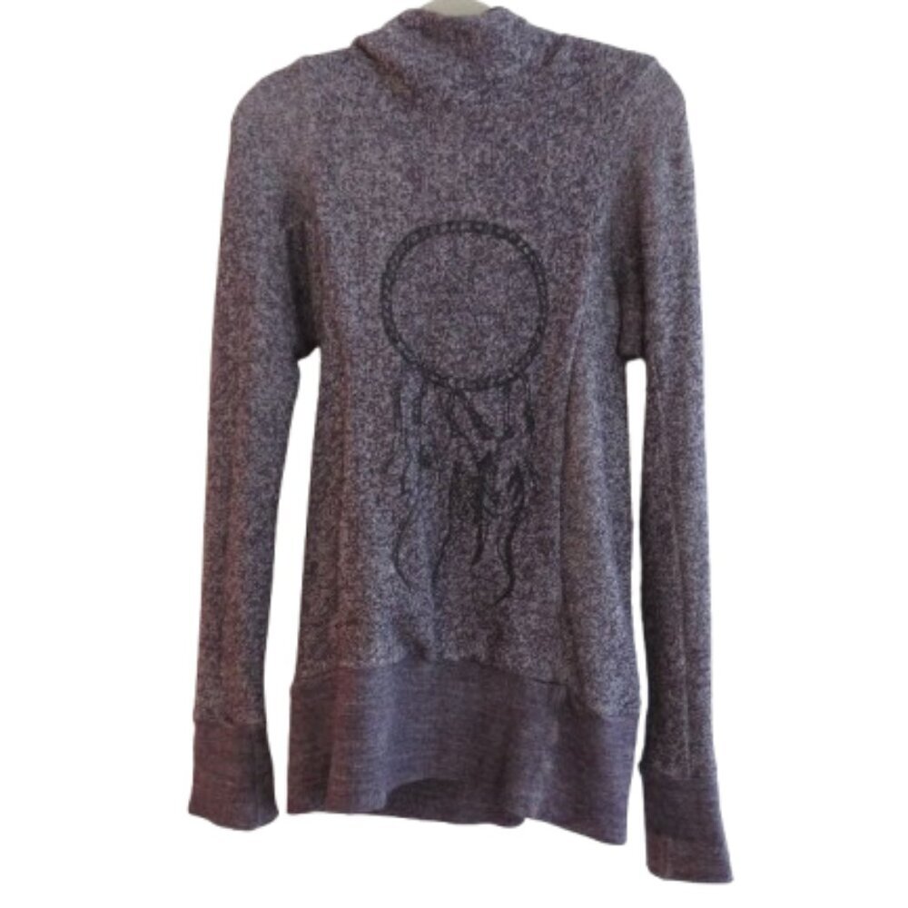 JENI MACK BC Kermode Kangaroo Hoodie Sweatshirt Dreamcatcher Heathered Purple XS